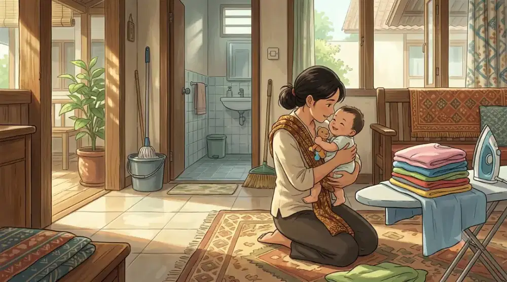 DICARI: ART + BANTU JAGA ANAK
(Langsung dengan Majikan