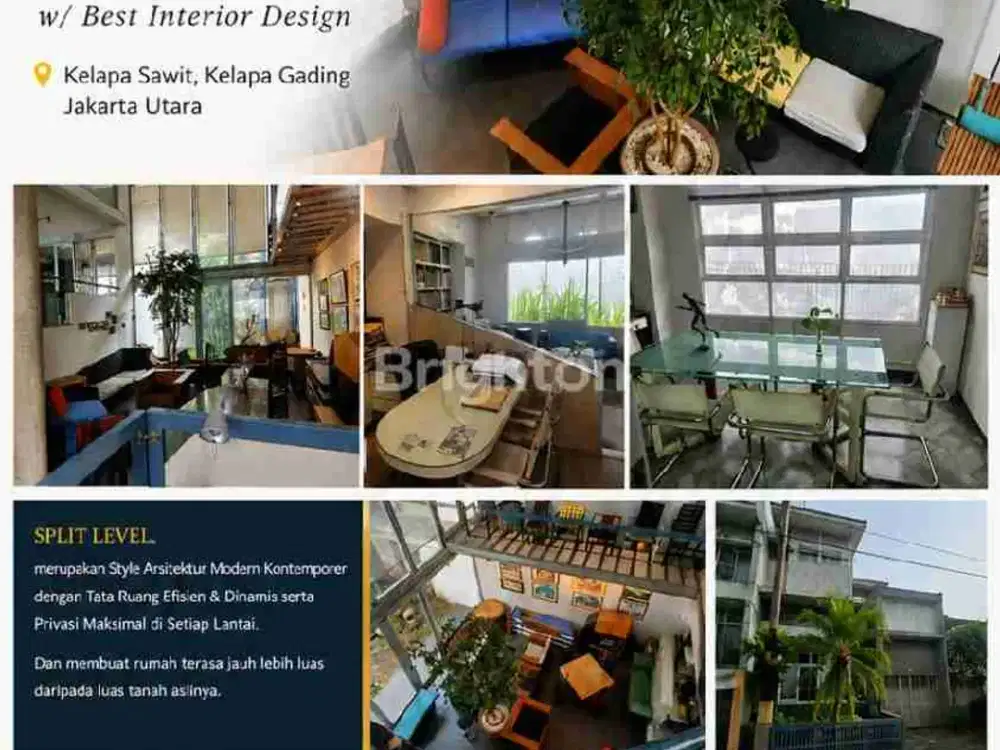 Rumah 3 Lantai, Split Level style w/best interior design di Kelapa Gading Jakarta utara