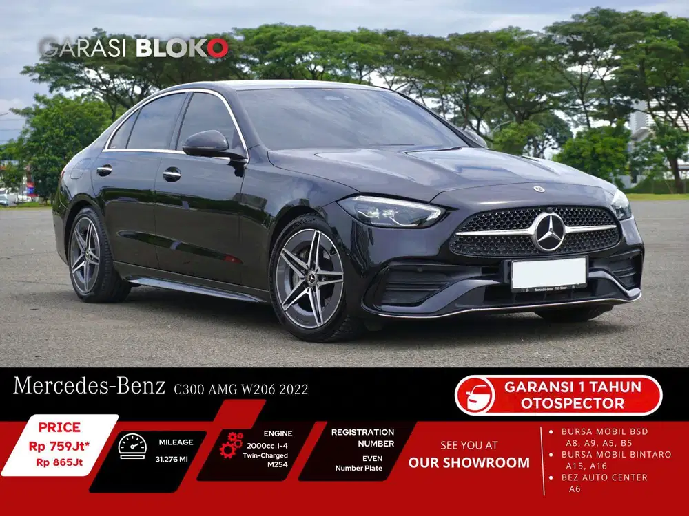 Warranty ON - Mercedes Benz C300  W206 AMG M254 EQ-Boost 2022 / 2023