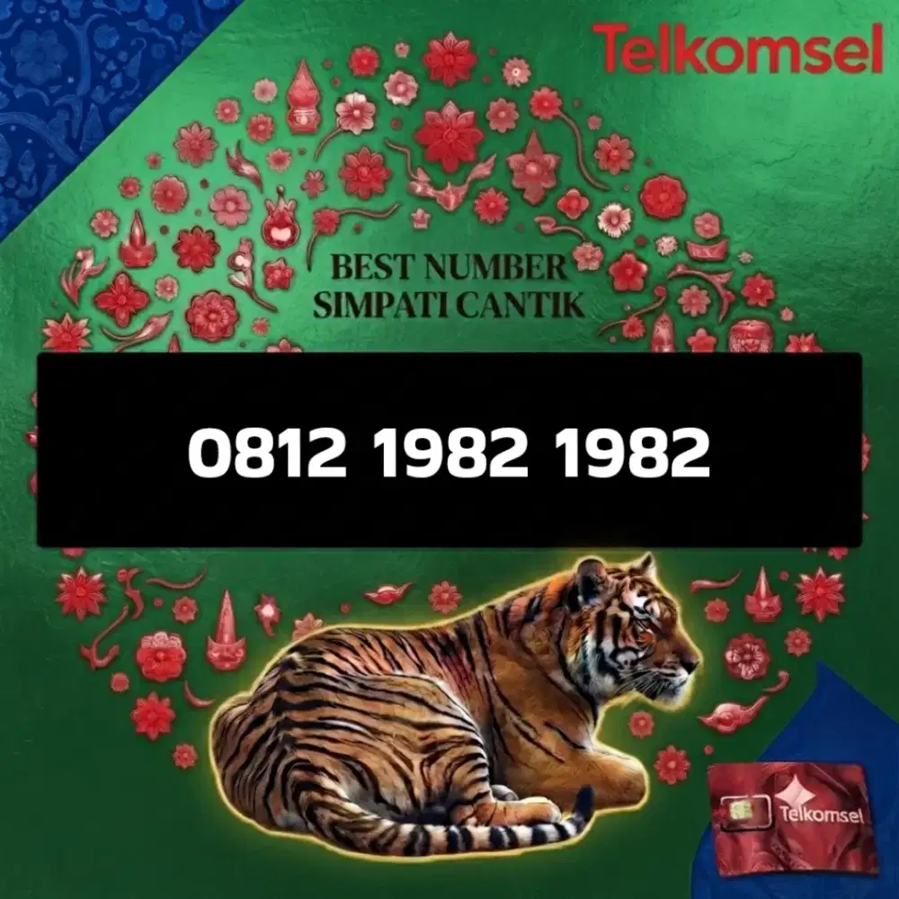 Nomor cantik simpati Telkomsel super seri double tahun lahir 0812