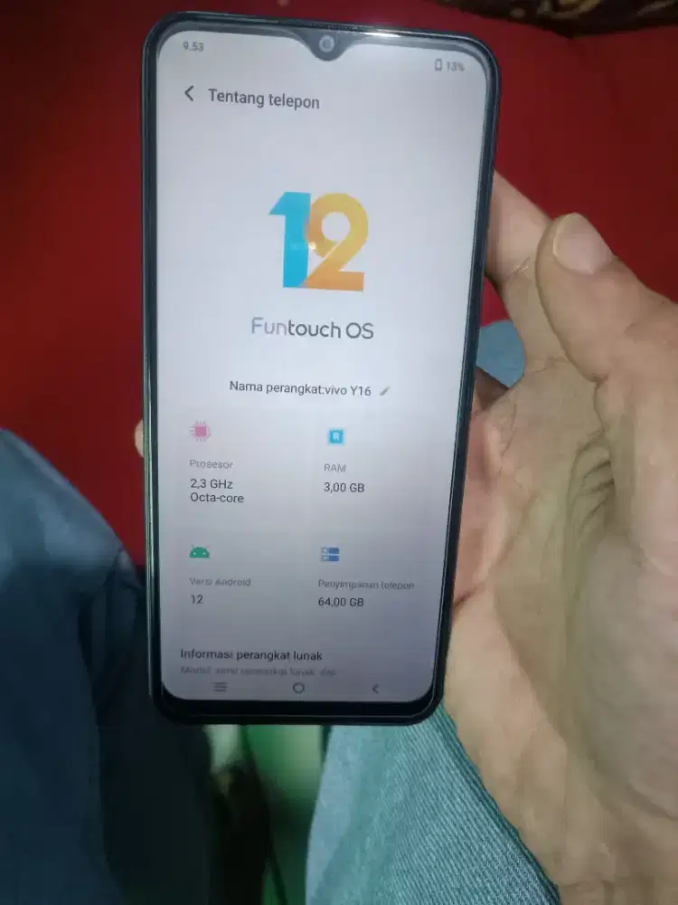 Vivo y16 ram 3/64