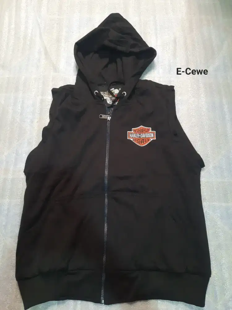 Rompi hoodie cewe harley Davidson original full bordir kode E