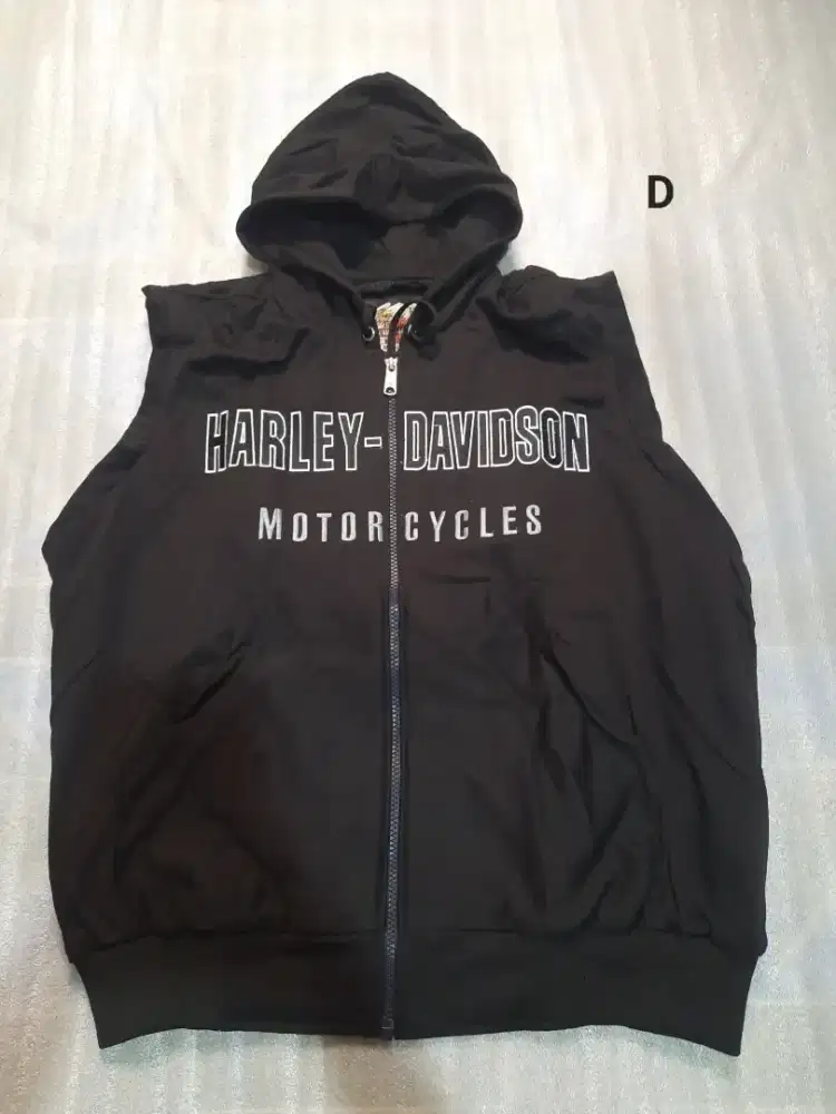 Rompi hoodie harley davidson original full bordir kode D