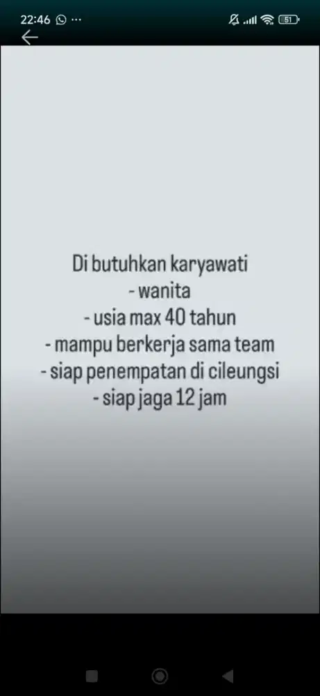 Jaga toko roti di cileungsi