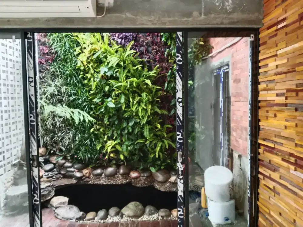 Pembuatan kolam koi dan taman