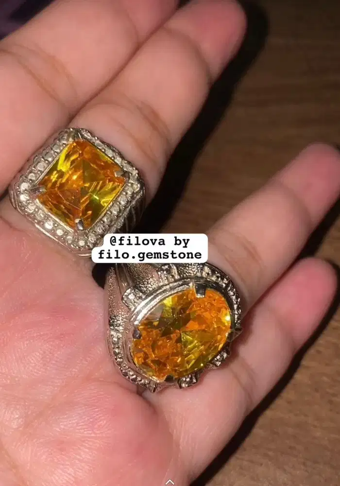 Cincin Pria Batu Citrine Kuning Elegan – Model Premium