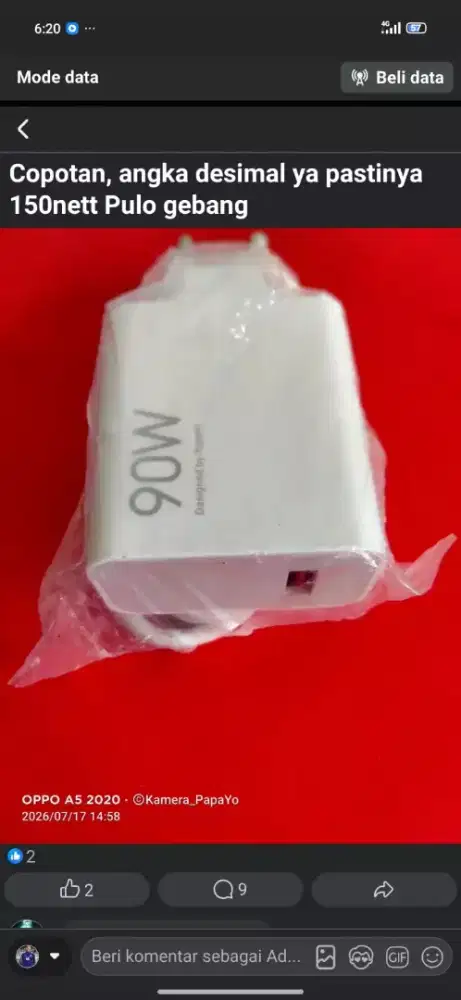 Chasan Samsung Fast Charging 45 dan chasan xiaomi