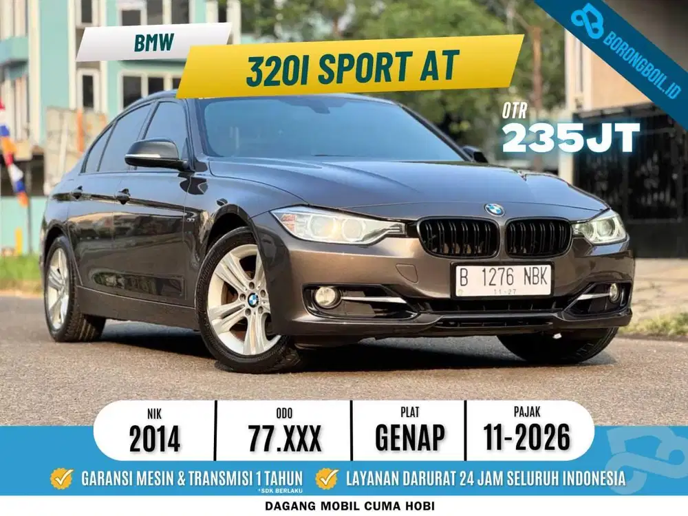 LOW KM77rb BMW 320i SPORT AT 2014 COKLAT RECORD SERVICE ISTIMEWA