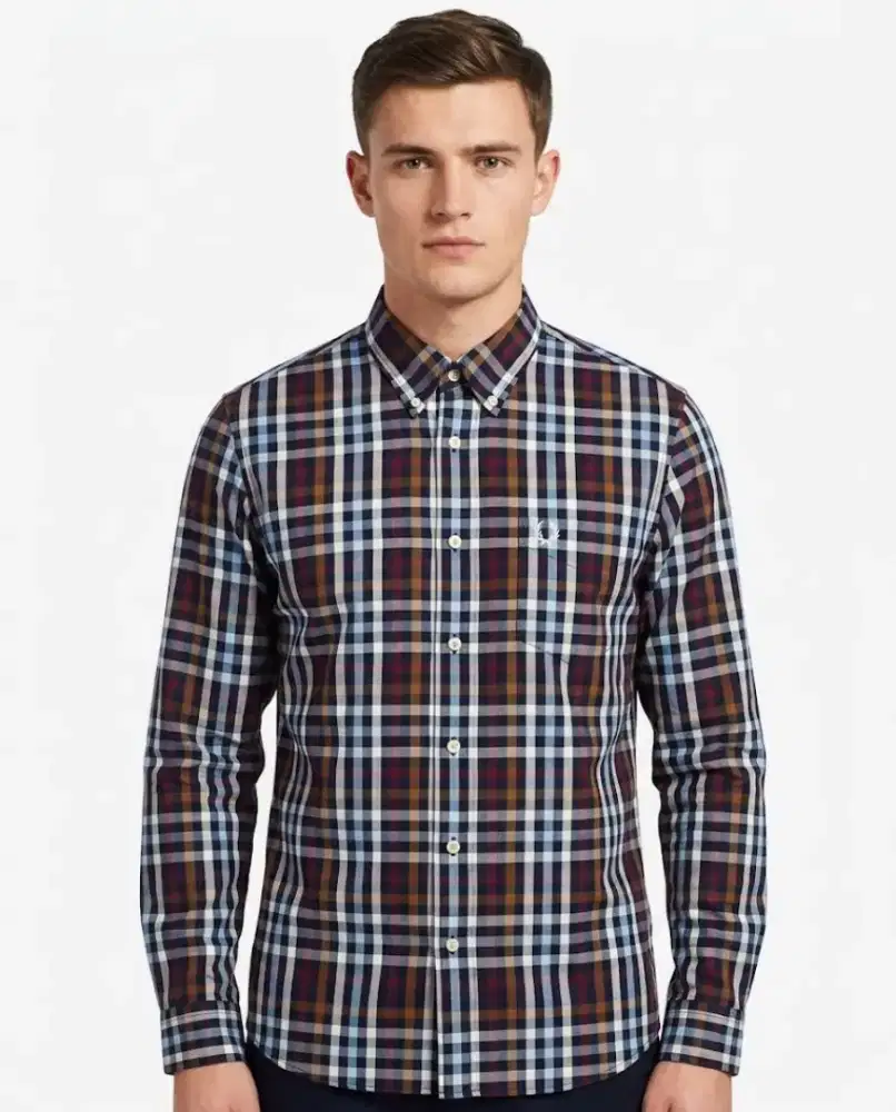 Kemeja Long Shirt Fred Perry Size M