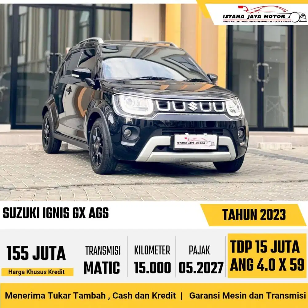 KM 15RB !! Suzuki Ignis GX AGS 2023 Hitam