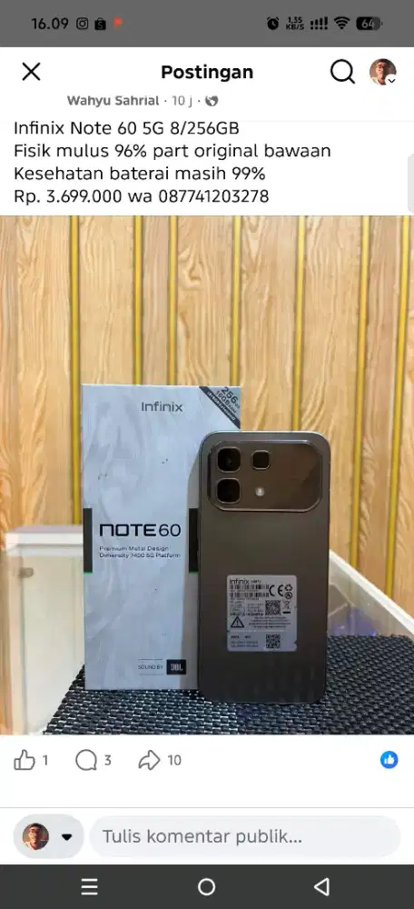 Jual HP INFINIX NOTE 60 5G
