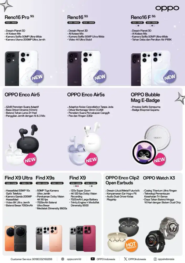 Oppo Reno 16 Series Blibli Grage Mall Cirebon lantai 2