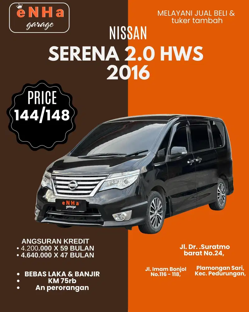 Nissan Serena 2.0 hws 2016
