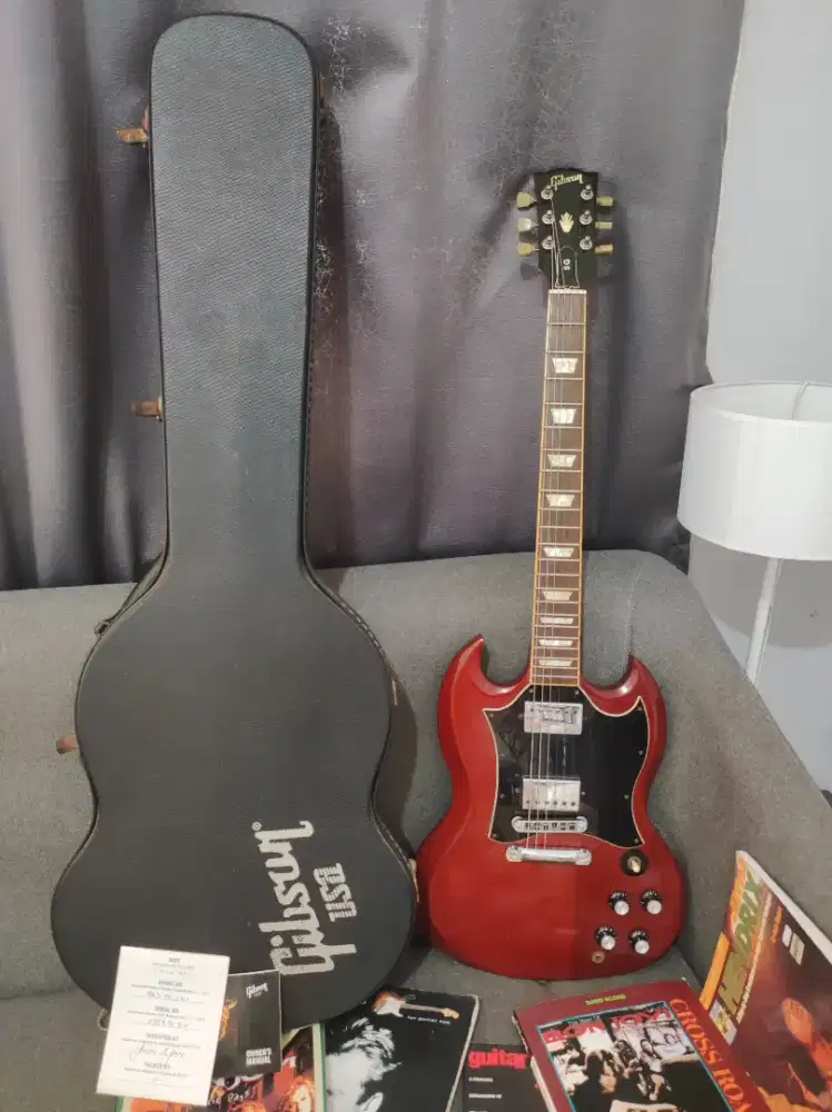 Gibson SG standard USA 2009 lengkap Hardcase no Fender musicman prs