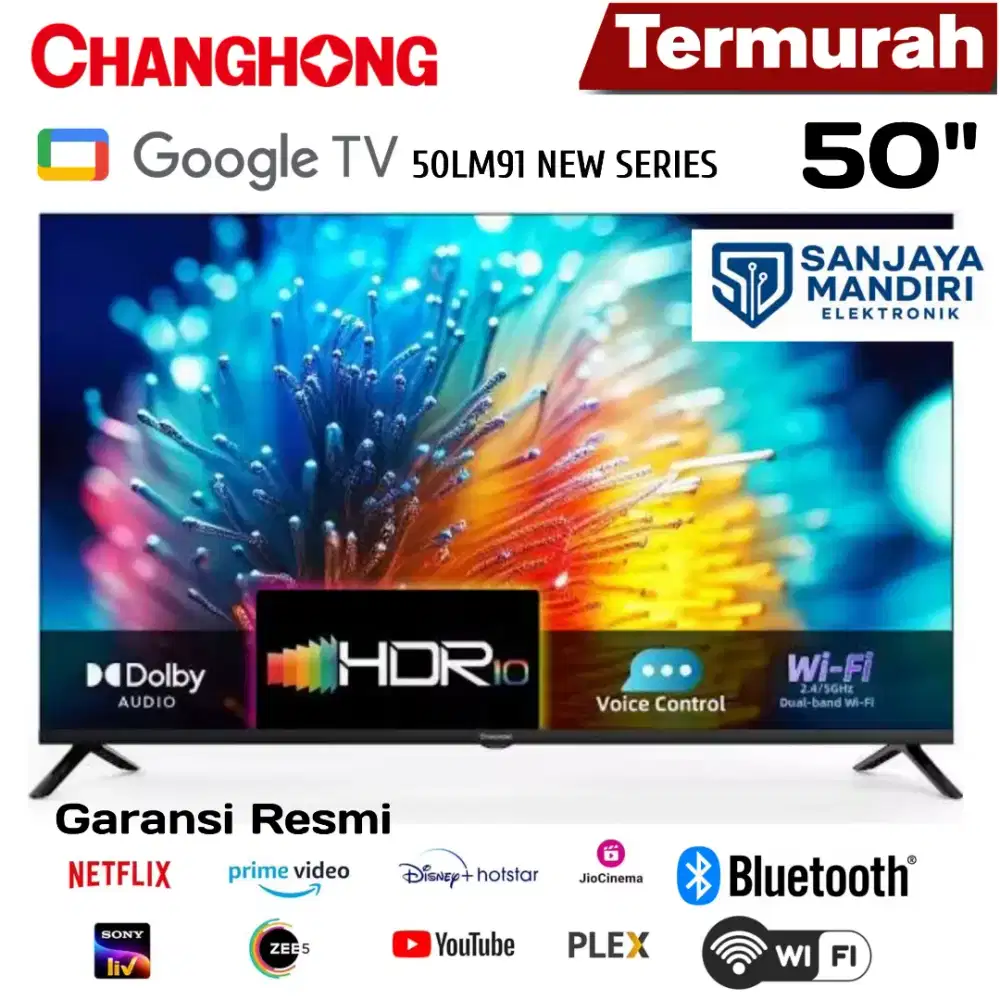 CHANGHONG GOOGLE TV DIGITAL 50 L50M91 FHD DolbyNetflix/Youtube/Vidio