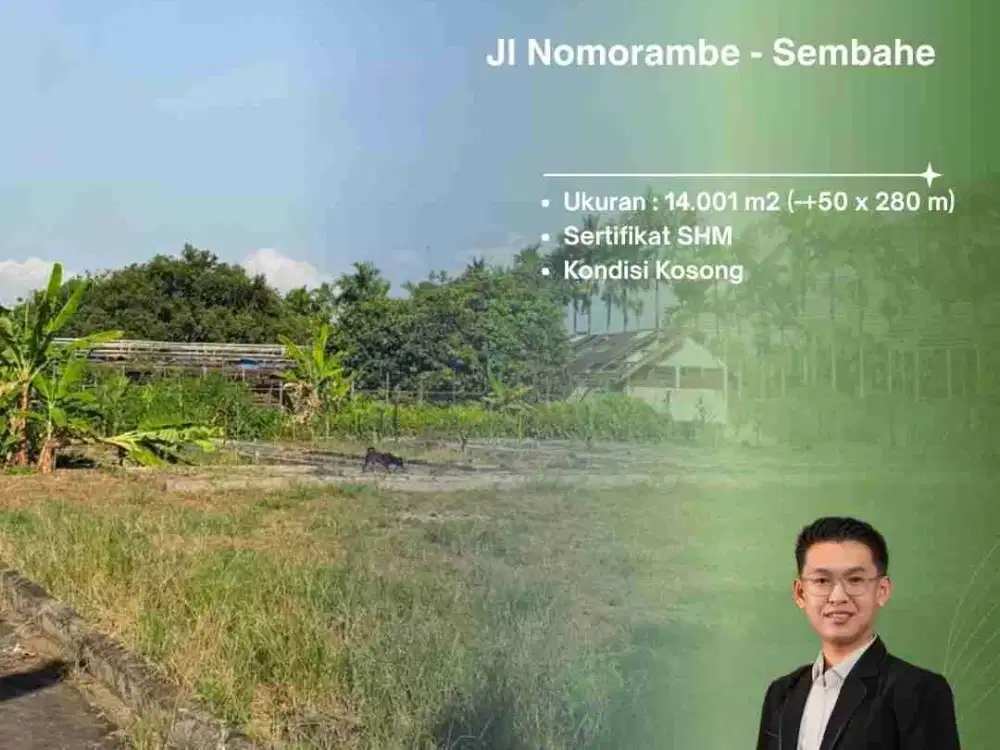 DIJUAL TANAH DI JALAN NOMORAMBE - SEMBAHE