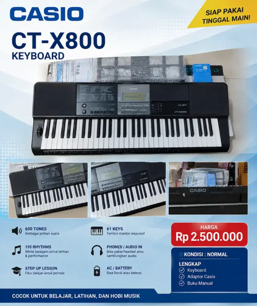 Keyboard Casio CTX800 Fullset