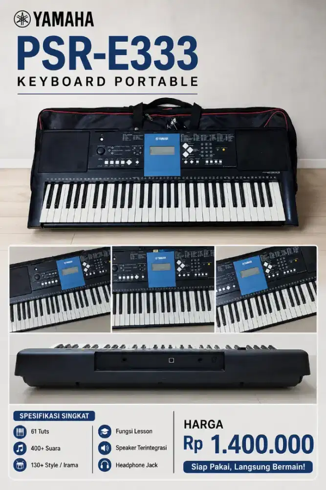 Keyboard Yamaha PSR E-333 Bekas