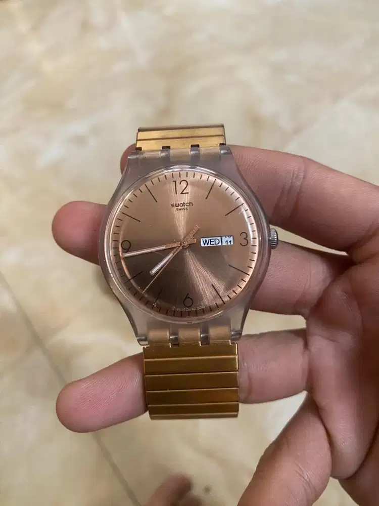 swatch rostfrei rosegold
