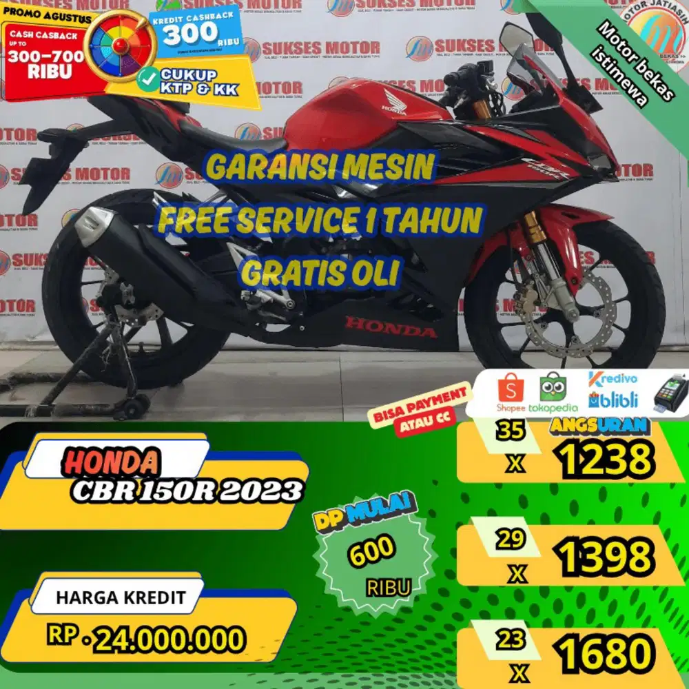 HONDA CBR 150R 2023 BISA PAYMENT SPYLATER KREDIVO&CC(SUKSESMOTOR)