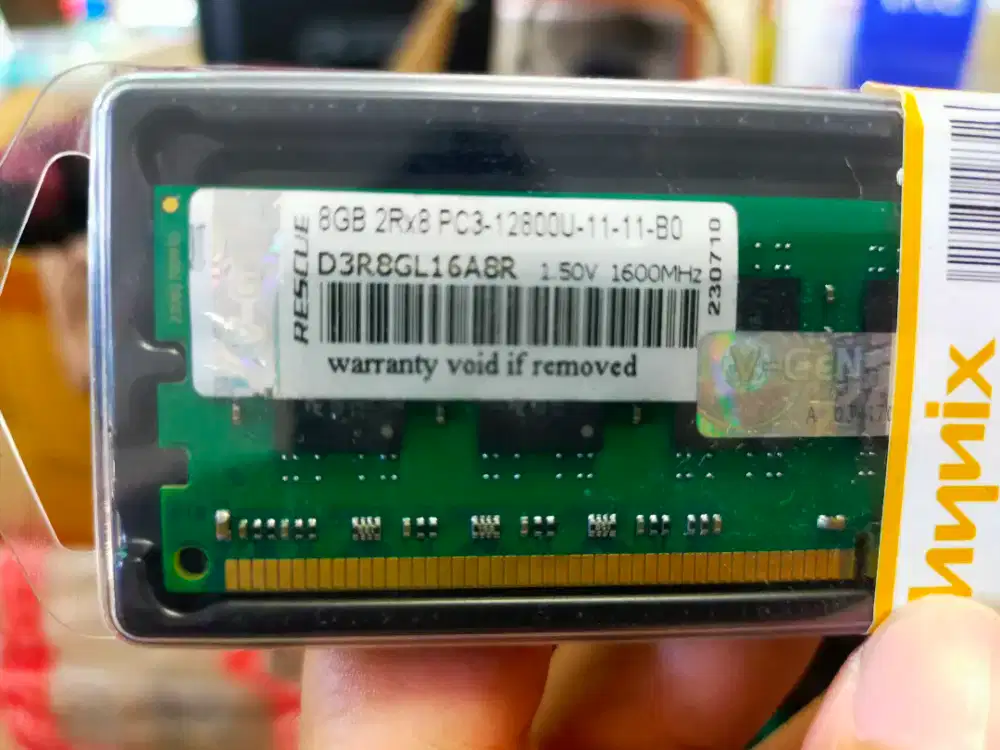 Dijual Longdim/ram PC 8GB DDR3 PC 12800 Merk V-Gen siap pasang mulus