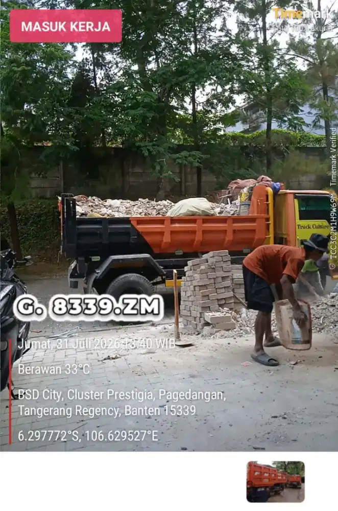 Jasa buang puing dan angkutan sampah