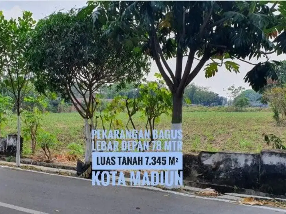 (W) Tanah Pekarangan, Depan RS Griya Husada KOTA MADIUN, Lokasi Mantap