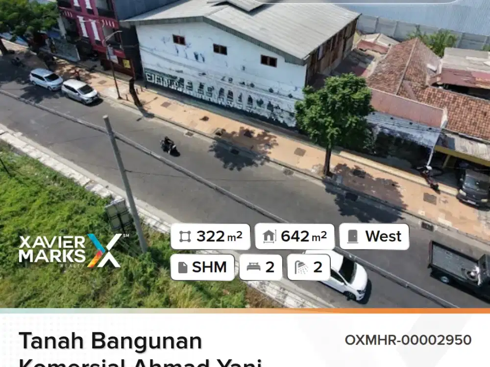 Bangunan Komersial di Ahmad Yani Surabaya luas 322m2 & bangunan 642m2 bangunan loss bisa gudang & pabrik, lokasi dekat royal plaza, Mal Trans Icon