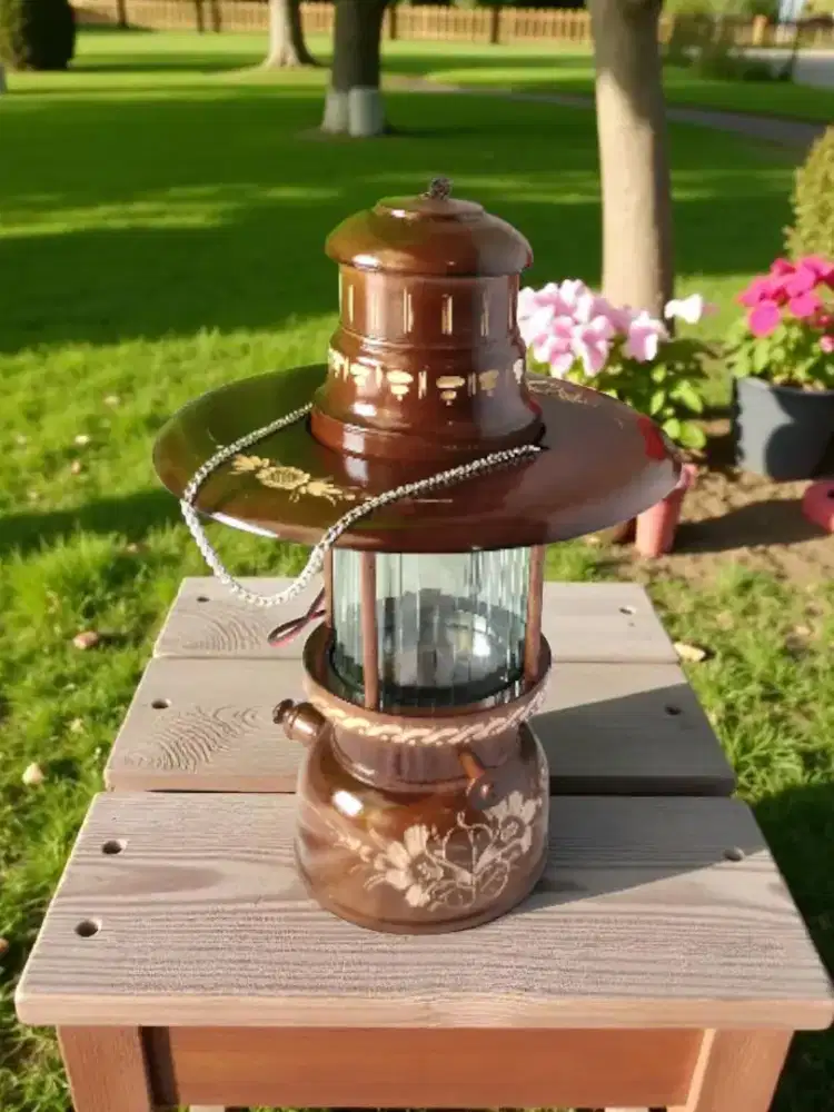 Lampu petromak kayu jati