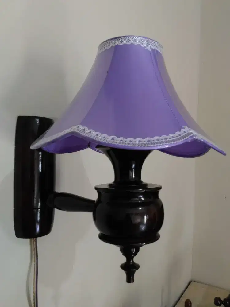 Lampu dinding hias dr kayu jati