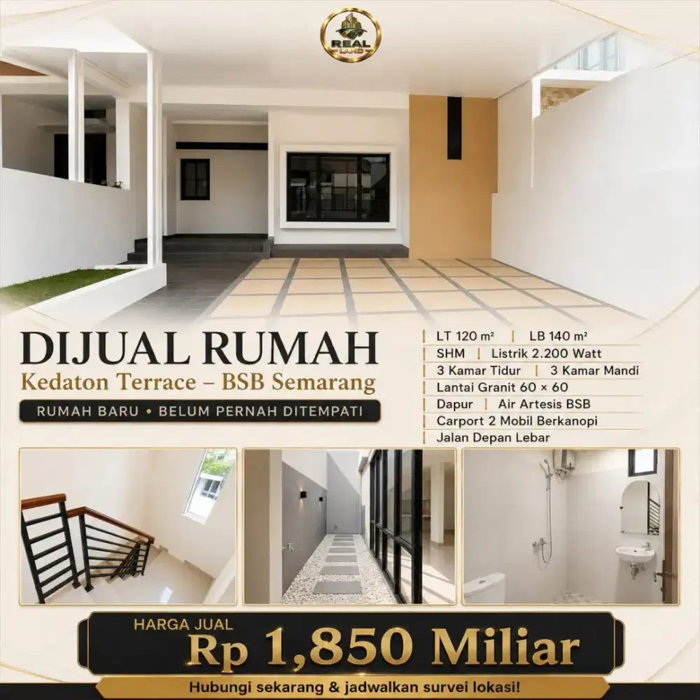 Rumah dijual cluster Kedaton Homes Kawasan BSB SEMARANG