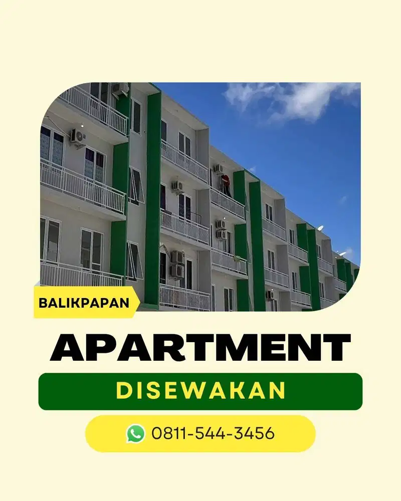 Disewakan Apartemen Green Valley 1 E3/4 Furnished, 1BR – Balikpapan