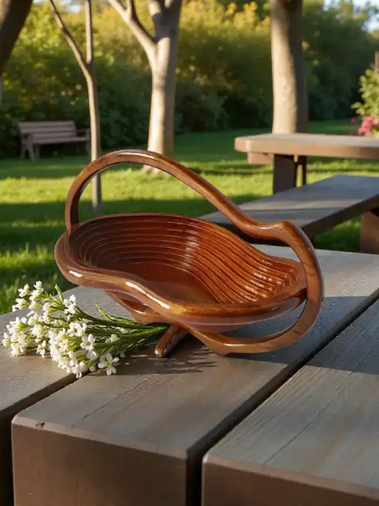 Tempat buah model daun lipat dr kayu jati