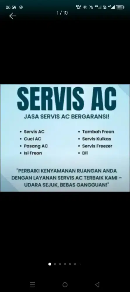 Servis AC bongkar pasang AC servis kulkas mesin cuci kompa air dll