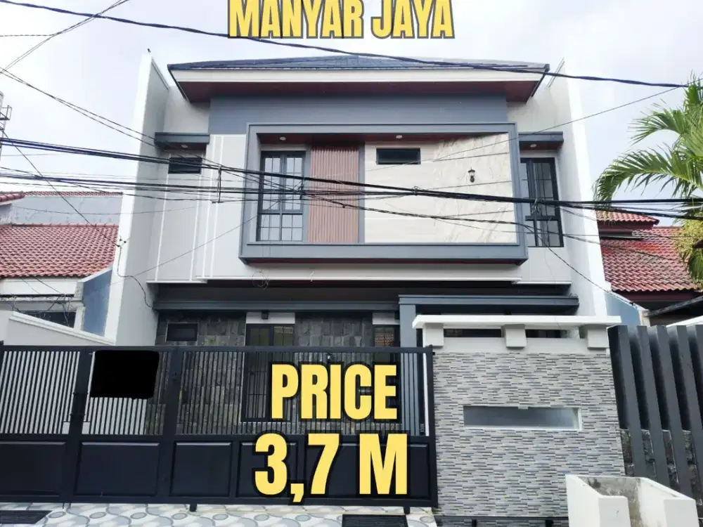 BARU GRESS  RUMAH MANYAR JAYA MODERN MINIMALIS, SURABAYA TIMUR. DEKAT KLAMPIS, SEMOLOWARU, NGINDEN, MERR, KERTAJAYA, DHARMHAHUSADA, ITS, Dsb
