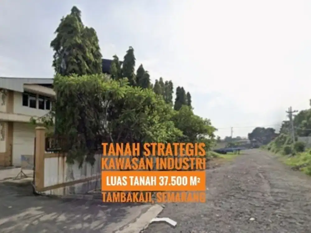 (AB) Tanah Kosong 3.75 Ha area Industri SEMARANG, Hrg dbawah NJOP, Cantik