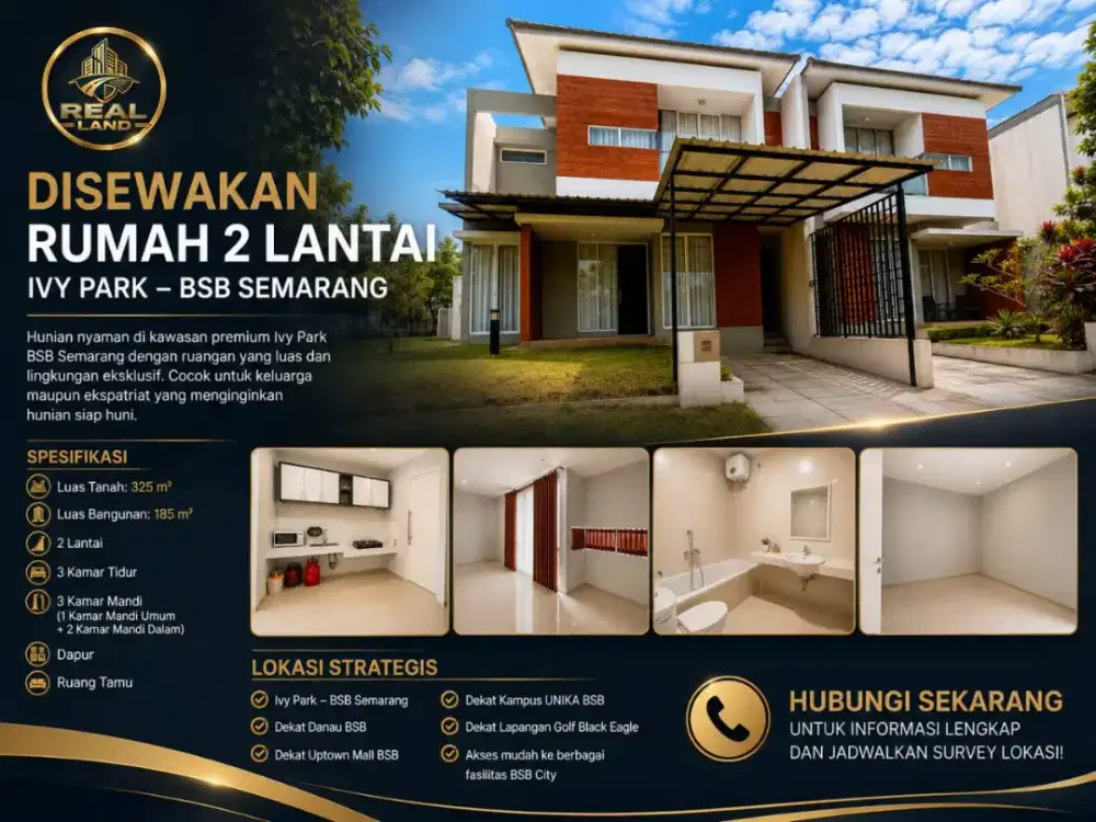 Rumah disewakan Ivy Park Citraland BSB SEMARANG