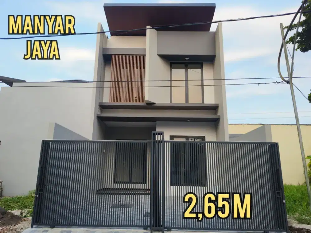 BARU GRESS RUMAH MINIMALIS MANYAR JAYA SURABAYA TIMUR. DEKAT MERR, KLAMPIS, SEMOLOWARU, NGINDEN, KAMPUS, SEKOLAH, GALAXY MALL, KERTAJAYA, Dll