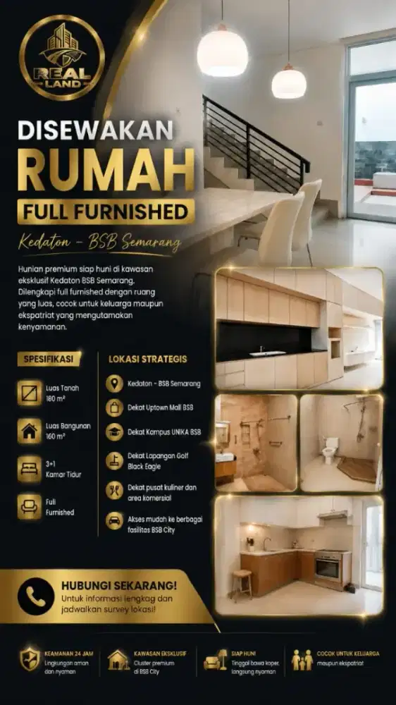 Rumah disewakan Kedaton Homes Kawasan BSB SEMARANG