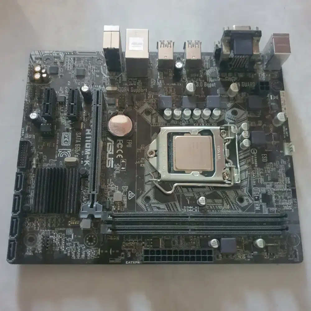 Motherboard ASUS H110M-K + prosedor G4400 normal