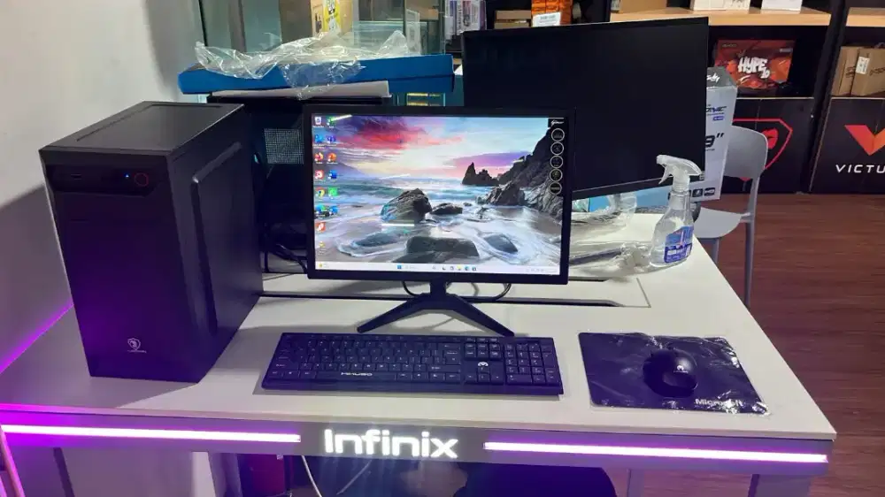 PC RAKITAN KANTOR I5 GEN 8 RAM 8GB SSD 256GB WIN 11 LED 19INCI