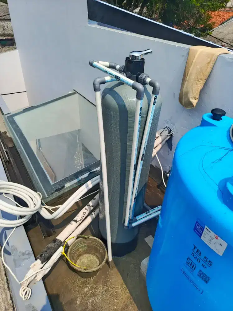Filter air sepaket dengan media /penjernih air filter frp 1054