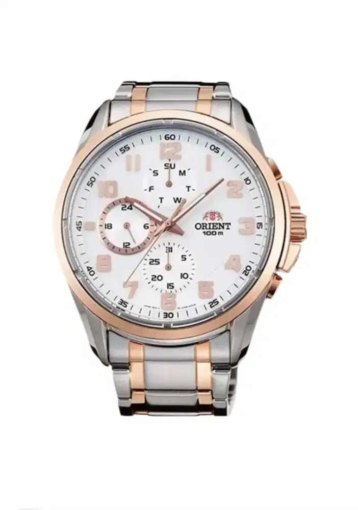 Orient crono kombinasi rose gold