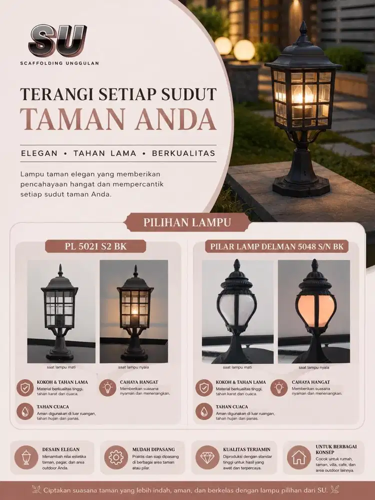 Jual Lampu Taman Pilar Bogor