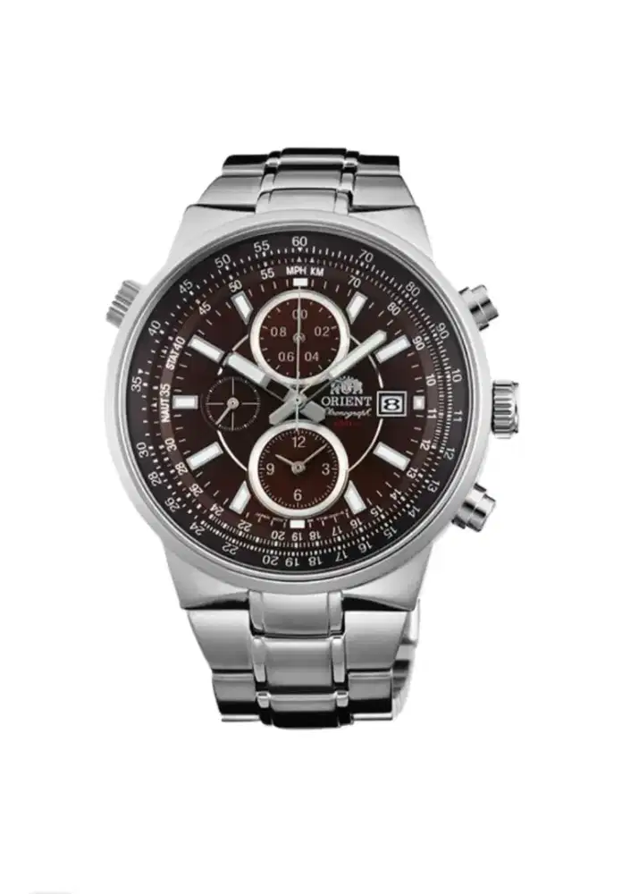 Orient cronograf  dial browm
