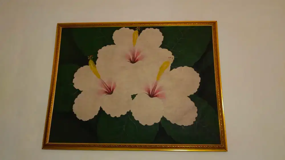 LUKISAN DINDING KANVAS BUNGA