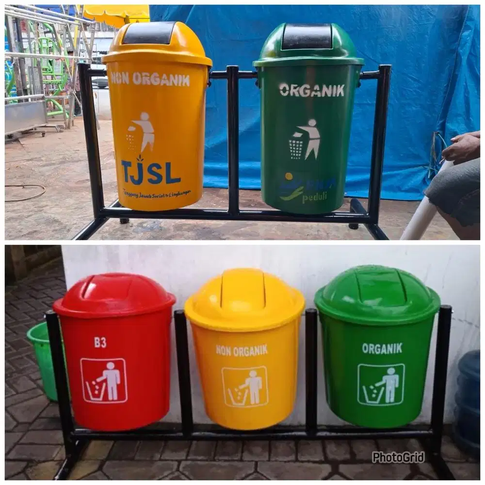 Tong sampah organik dan non organik (bs antr skitr medan)