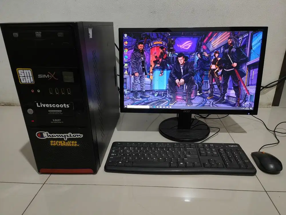 PC - Komputer Gaming Intel Core i7-6700 8GB SSD 256GB GTX 750Ti LED 22