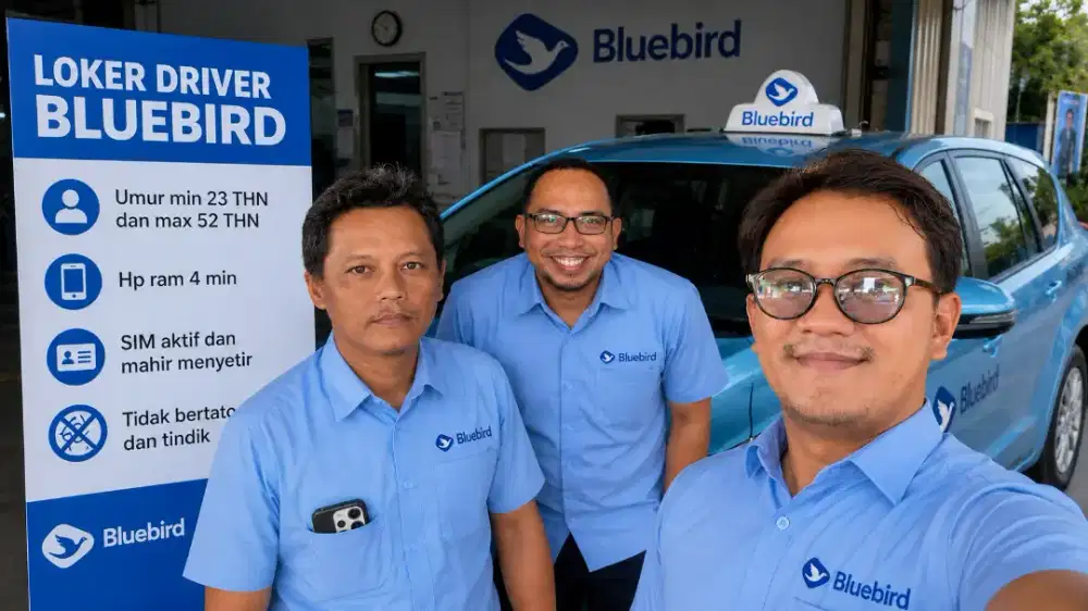 Loker driver taksi Bluebird online