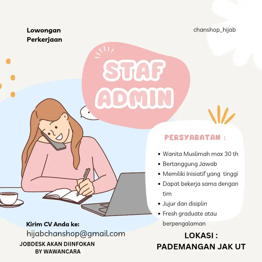 Lowongan Pekerjaan Admin Online Shop